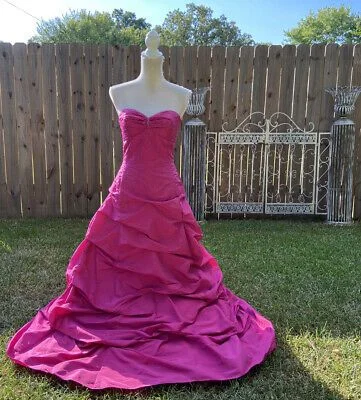 Women's Plus-Size Casual Outfit Pink Retro Elegant Tube Top Exquisite Rhinestone Long Ball Gown Evening Dress gh3310