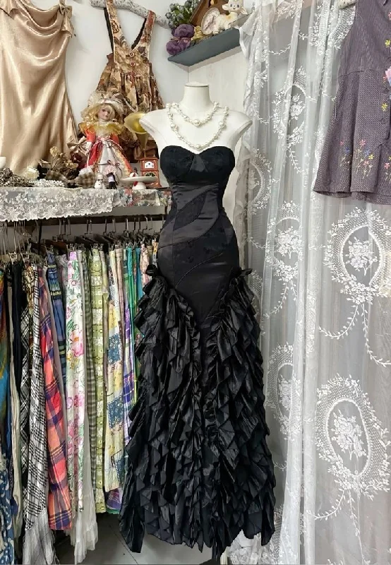 Women's Travel Attire Black gorgeous elegant long mermaid slim ball gown evening dress party dress gh3247