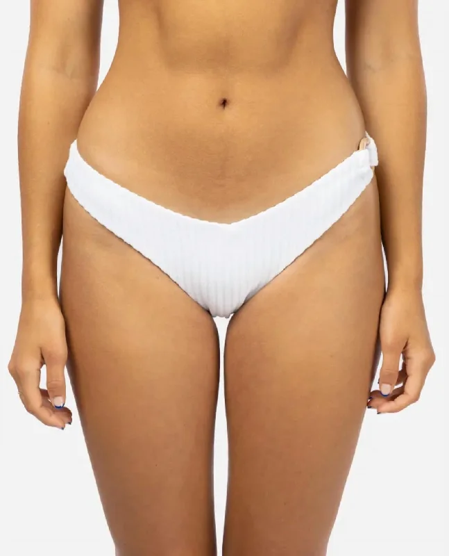 Women's Tops And Clothing Rio Terry Skimpy Coverage Bikini Bottom In White