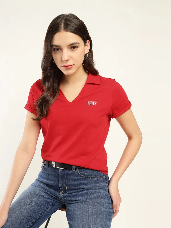 Flash Discount Women's Solid Polo T-Shirt