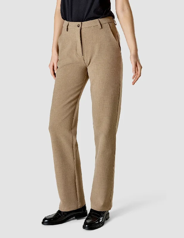 Bold and Elegant Women's Fashion No. 1 Pants Straight Cappuccino