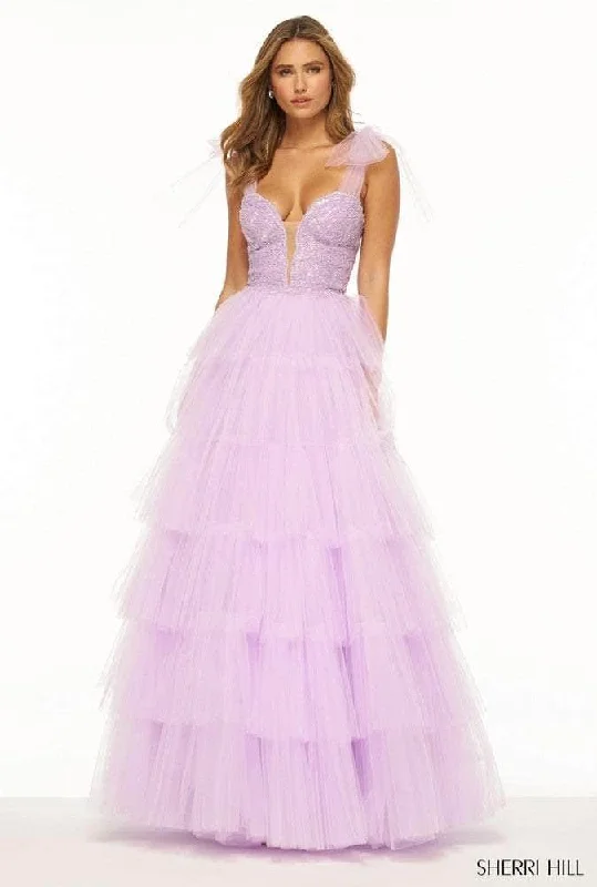 Bundle Offer Sherri Hill 56138 - Embroidered Sleeveless Ballgown