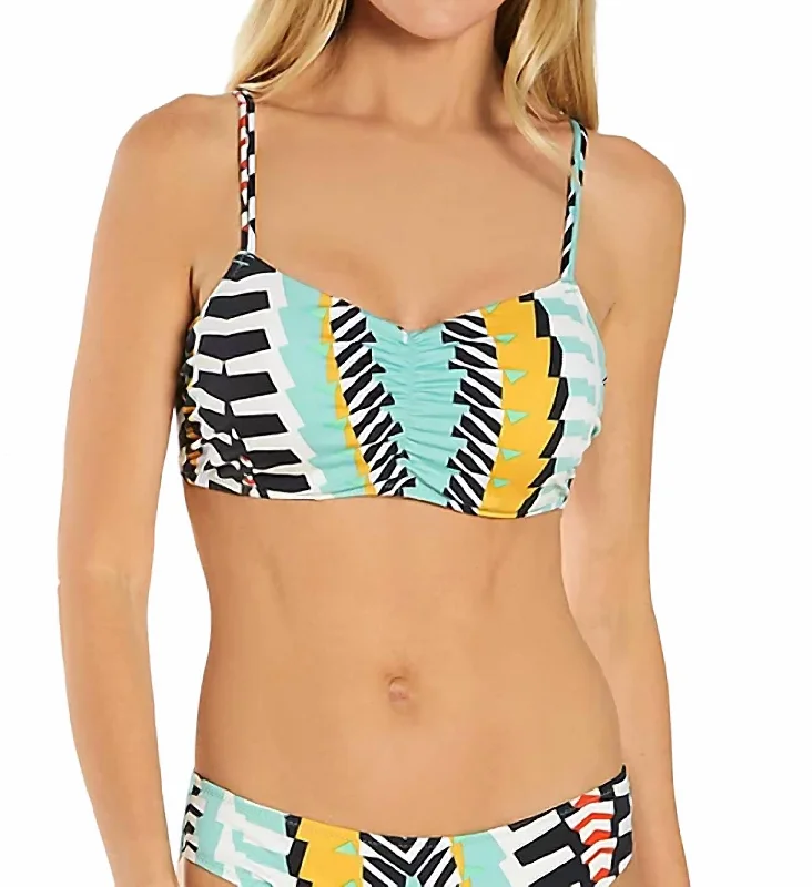 Outlet Clothing Bassline Bralette Bikini Swim Top In Multi