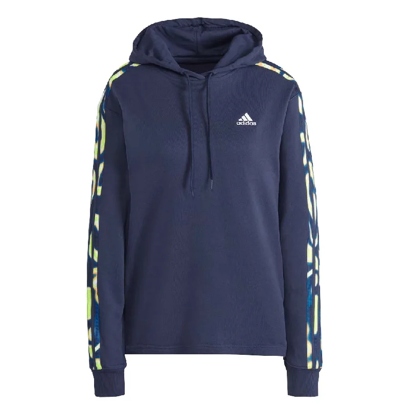 Women's Plus-Size Clothes adidas - Women's Vibrant Print 3-Stripes Hoodie (IL5875)