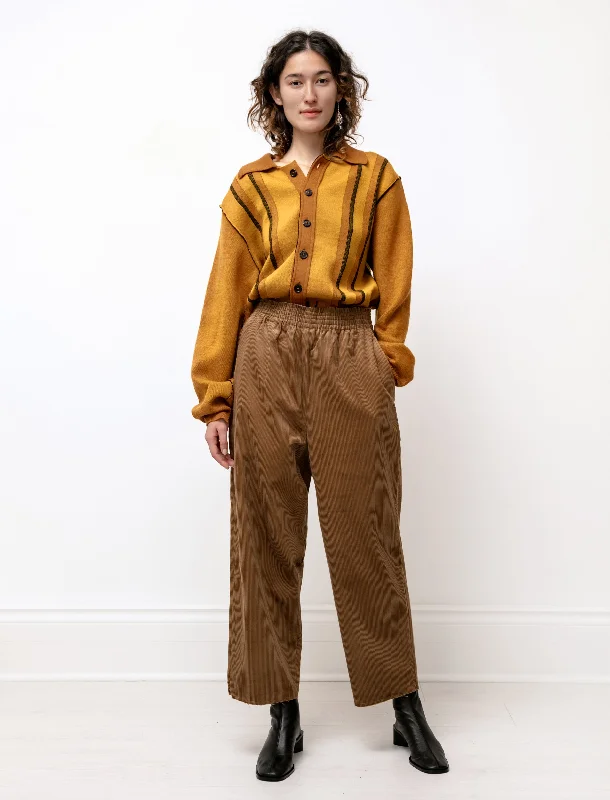 Women's High-Fashion Outfit Grandpa Pants Cord Sand