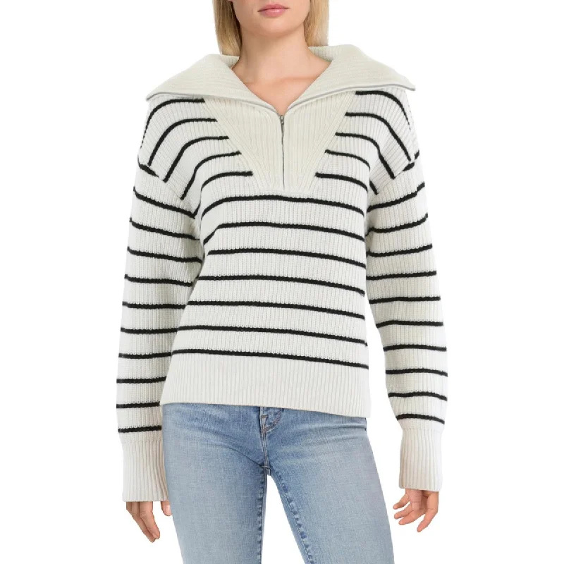 Chic Women's Clothing for Date Nights Womens Zip Sweater Cable Knit Pullover Sweater