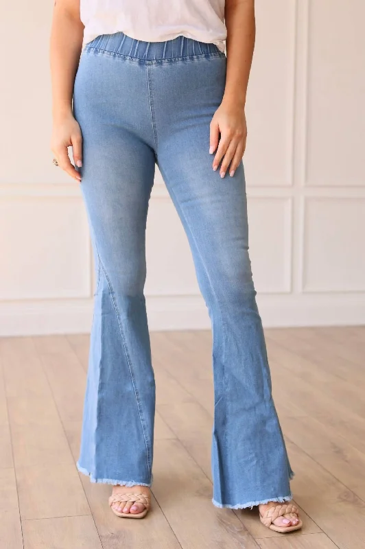 Women's Trendy Garments The Jolene High Rise Flare Denim In Light Wash