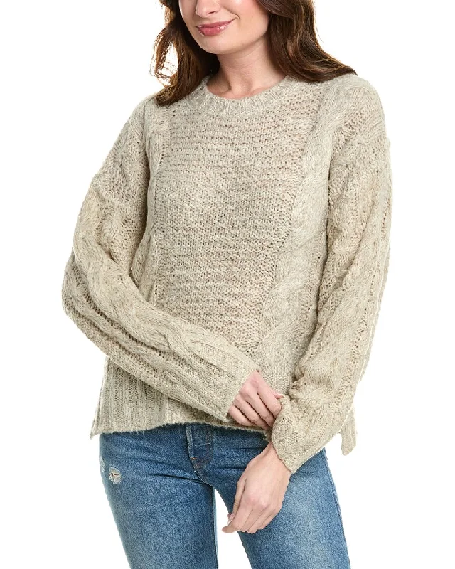 High-Quality Women's Fashion Dresses Splendid x @Cellajaneblog Cable Knit Wool-Blend Sweater