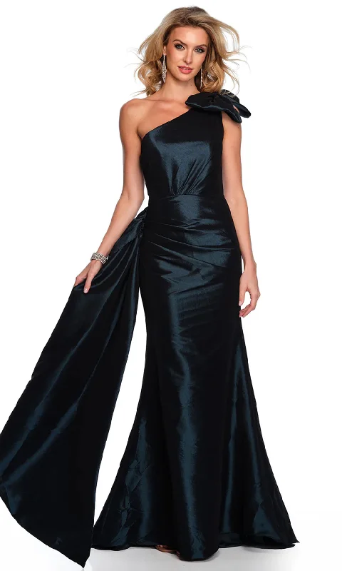 Women's Casual Apparel Dave & Johnny 11598 - One Shoulder Bow Gown