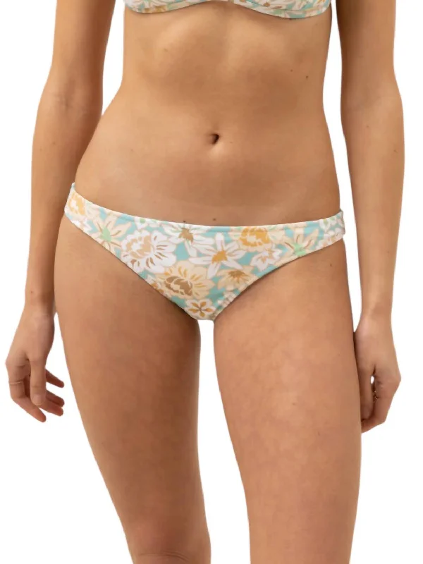 Women's Fashion Clothes Paloma Floral Reversible Bikini Bottom In Aqua Haze