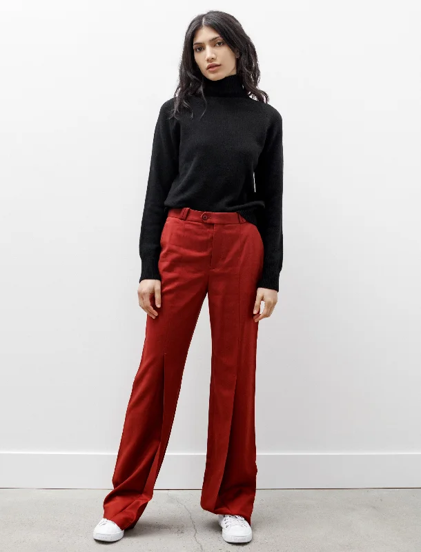 Women's Luxury Apparel Tohny Suit Pants Crimson Red