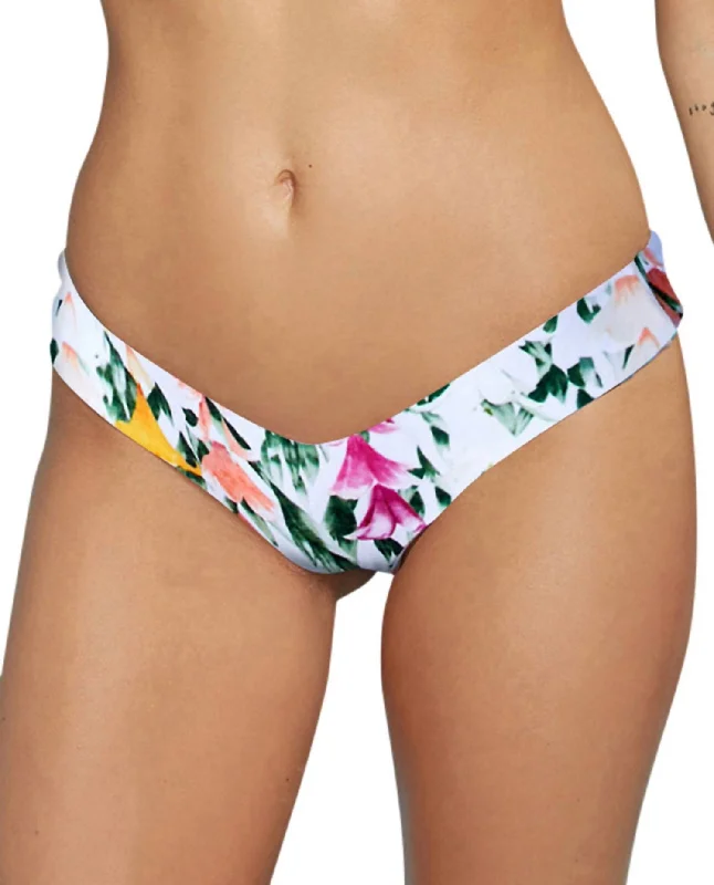 Elegant Women's Attire Tucker Thong Bikini Bottom In Sfs Lei Stand