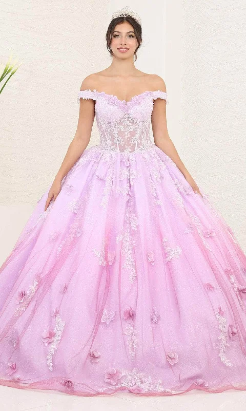 Women's Clothes For The Office May Queen LK254 - Off Shoulder Ombre Ballgown