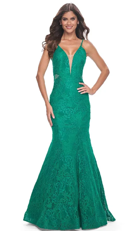 Bold and Elegant Women's Fashion La Femme 32315 - Sleeveless Low V-Back Prom Gown