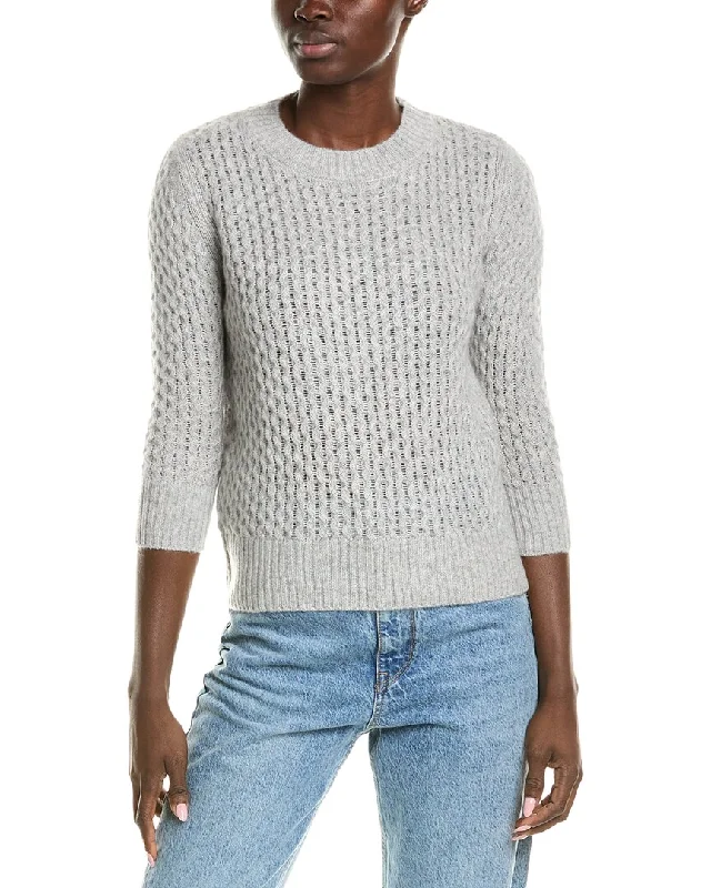 Women's Trendy Clothing QUINN Honeycomb Cashmere Sweater