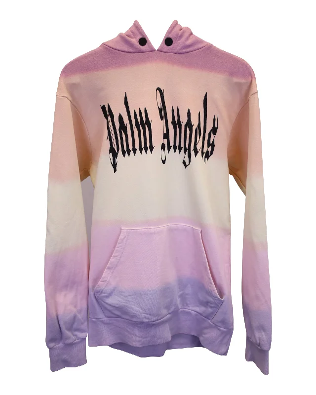 Plus-Size Women's Clothing Palm Angels Logo Hoodie in Multicolor Cotton