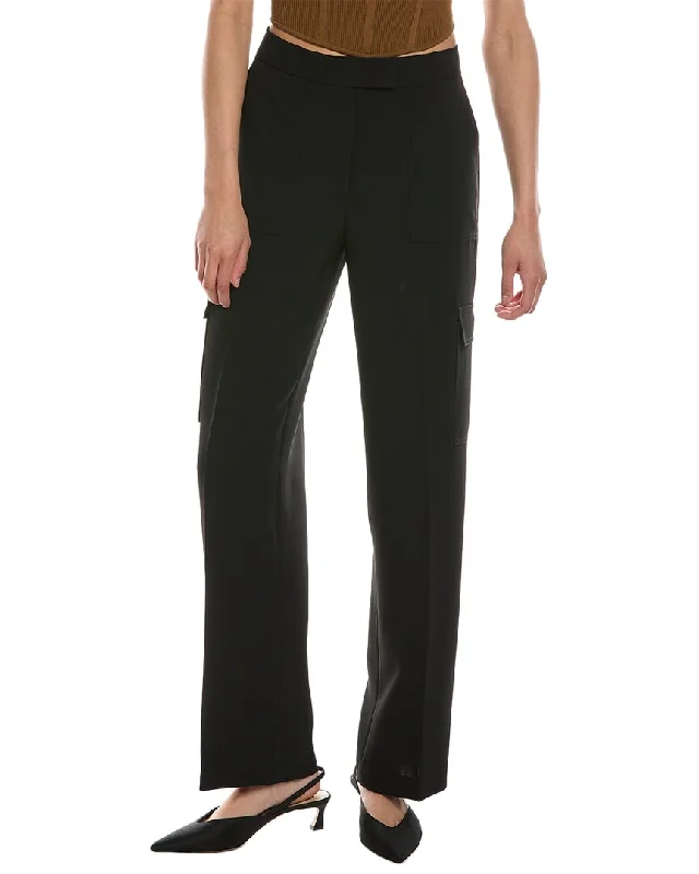 Casual Fashion Trends for Women Anne Klein Fly Front Wide Leg Cargo Trouser