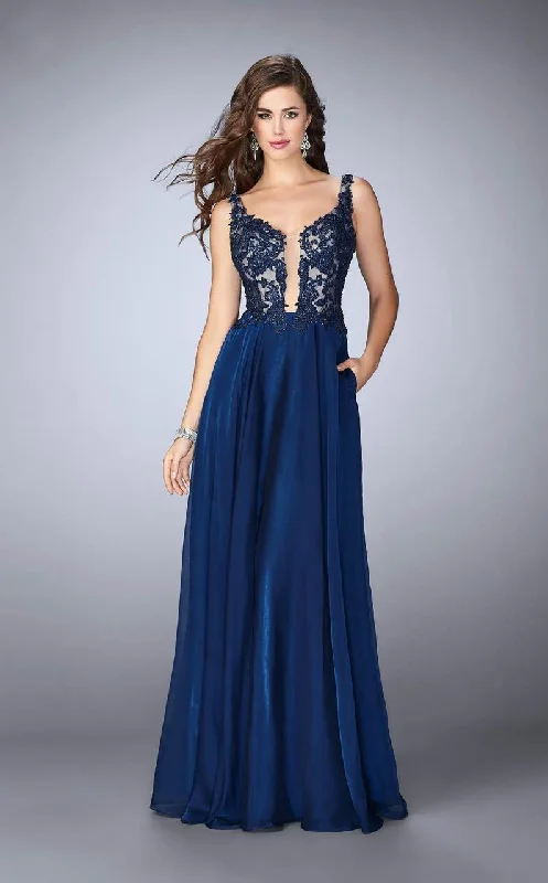 Women's Party Clothes La Femme 23802 - Illusion Lace Prom Gown