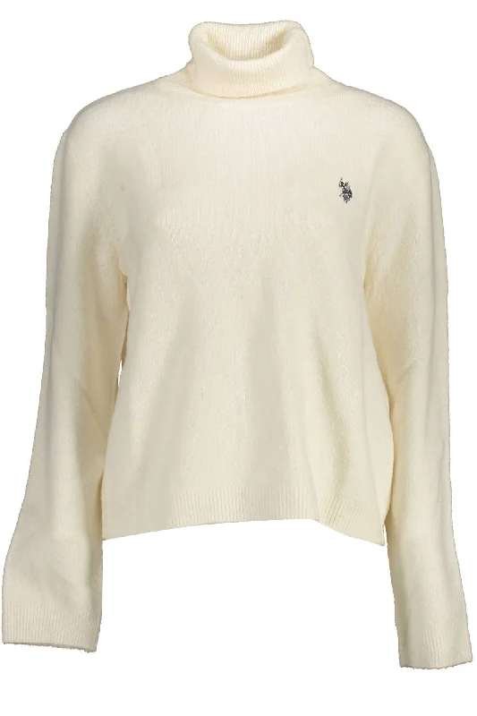 Formal Clothing For Women U.S. POLO ASSN. Elegant Turtleneck Sweater with Embroide Women's Logo