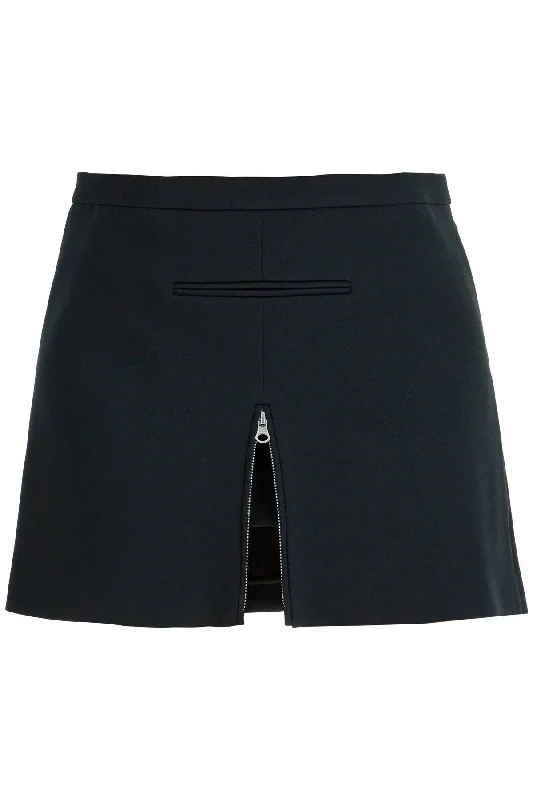 Tailored Clothing For Women Courreges Women's Twill Mini Skirt With Zipper