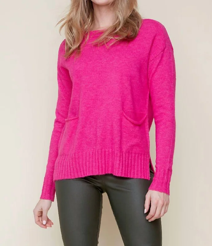 Sale Clothes Online Knit With Pockets Sweater In Orchid