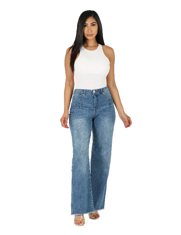 Women's Clothing Reconstructed Wide Leg Pant