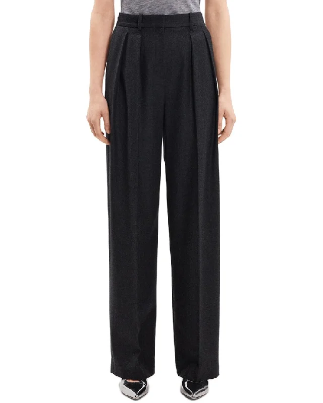 Women's Trendy Garments Theory Double Pleat Wool Pant