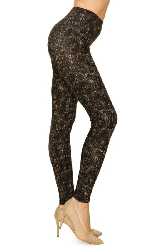 Chic Women's Clothing Multi Print, Full Length, High Waisted Leggings In A Fitted Style With An Elastic Waistband