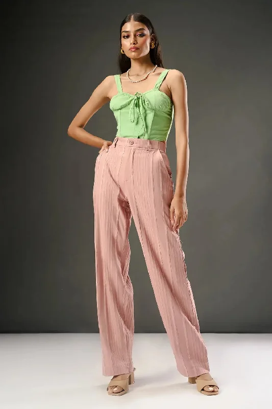 Casual Style for Busy Women Blush Petal Women's Textured Korean Pants