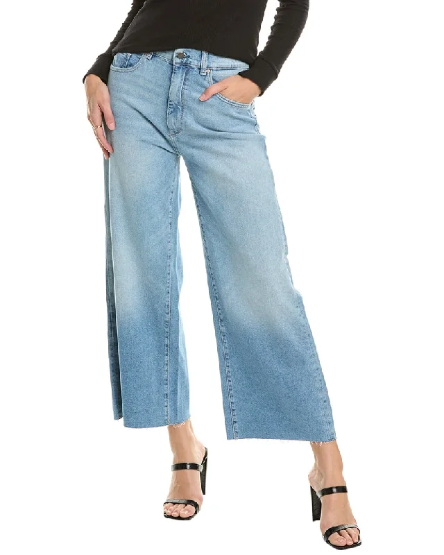 Women's Transitional Outfit DL1961 Hepburn Lt Island Park Wide Leg Jean