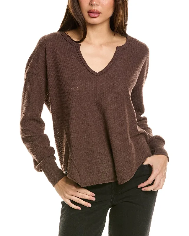 Women's Work Apparel Project Social T Borderline Cozy Thermal Notch Pullover