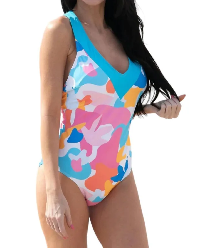 Vintage-Inspired Garments Ella One Piece Swimsuit In Oh Hello There