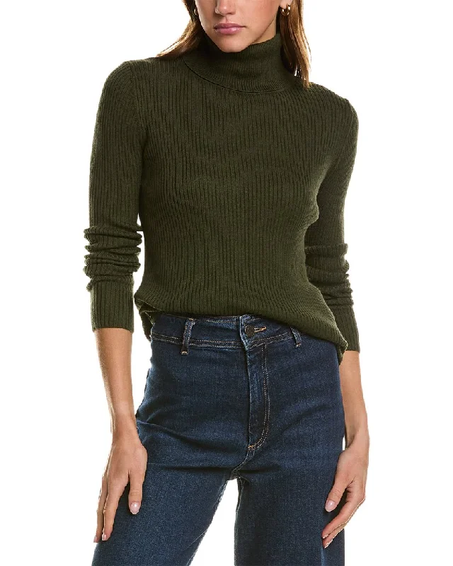 Elegant Women's Attire Hannah Rose Turtleneck Cashmere-Blend Sweater