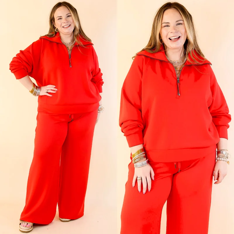 Clothing Sales SPANX | AirEssentials Half Zip in Red