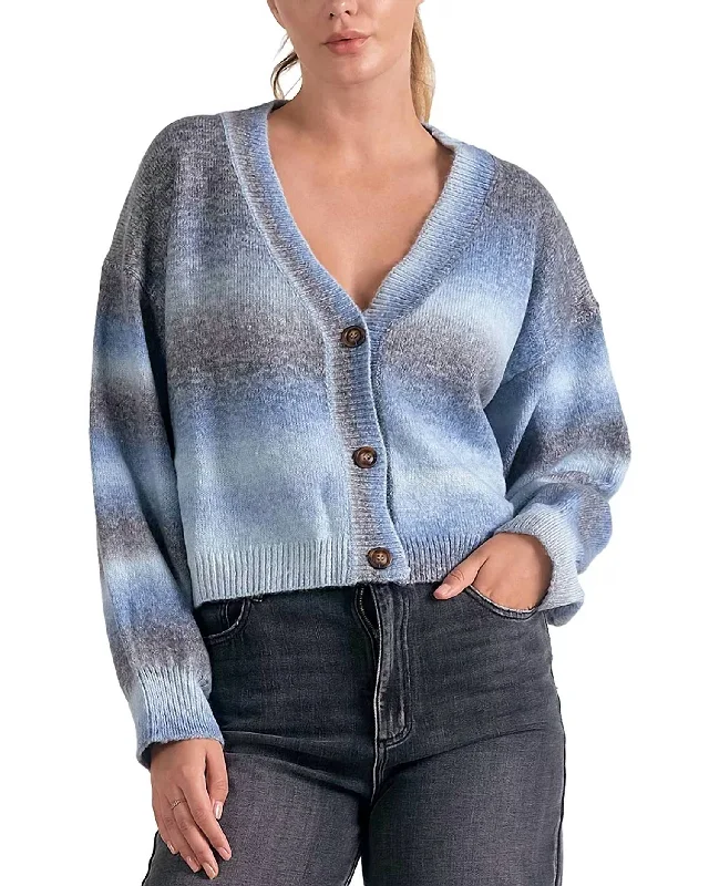 Women's Work Outfit For The Office Sweater Cardigan V Neck In Blues