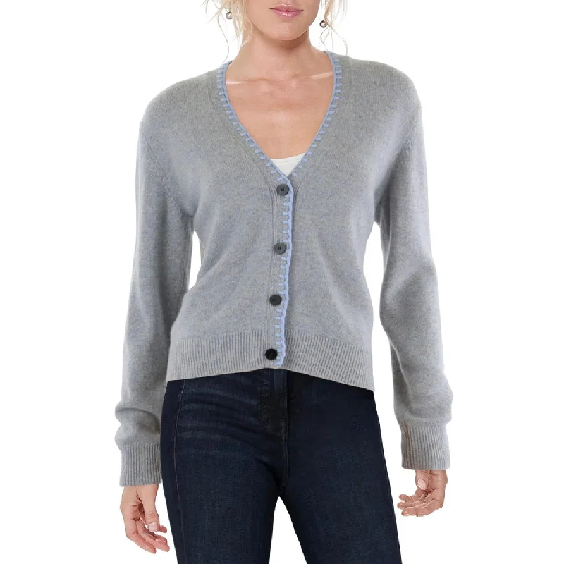 Comfortable Women's Attire Womens Cashmere Whipstitch Cardigan Sweater