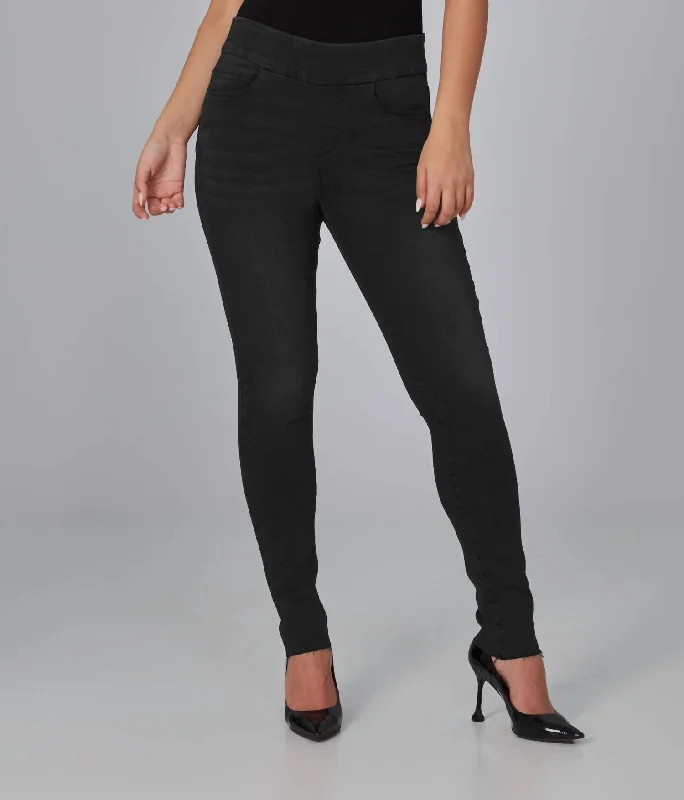 Sale On Sale Anna High Rise Skinny Pull On Jeans In Night Black