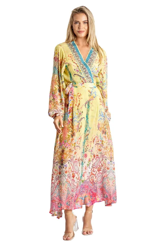 Women's Clothing Apparel Smyth Wrap 2 Way Sleeve Maxi Dress