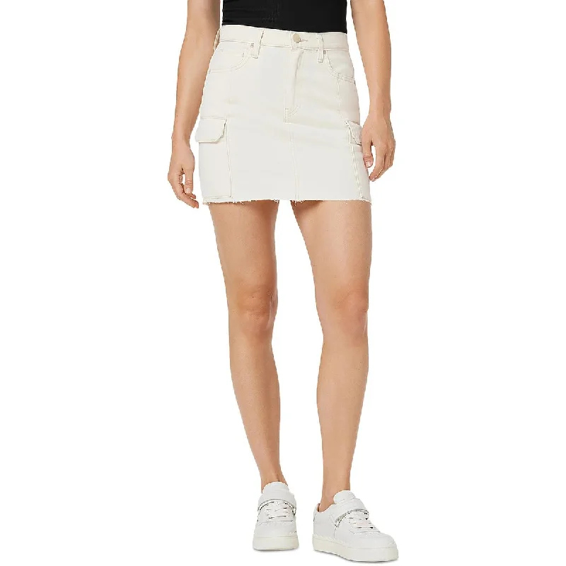 Women's Clothing Online Womens Mini Cargo Denim Skirt