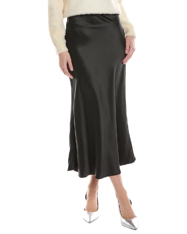 Women's Holiday Clothing Gracia Satin Fishtail Midi Skirt