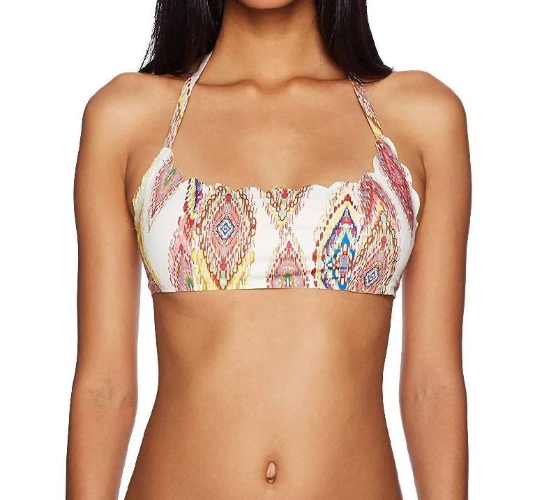 Women's Stylish Outerwear Summer Patara Reversible Seamless Wave Bikini Top In Multi