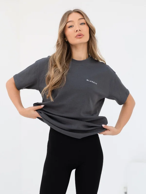 Casual Clothes For Women Series Oversized T-Shirt - Charcoal