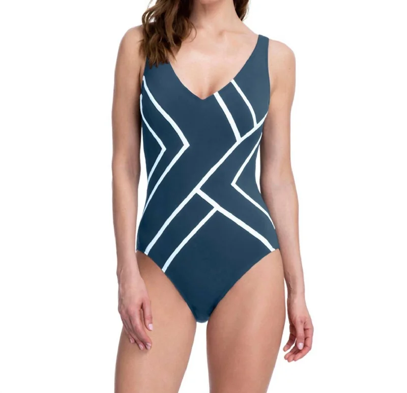 Online Clothing Stores High Back One Piece Swimsuit In Got Mirage Teal