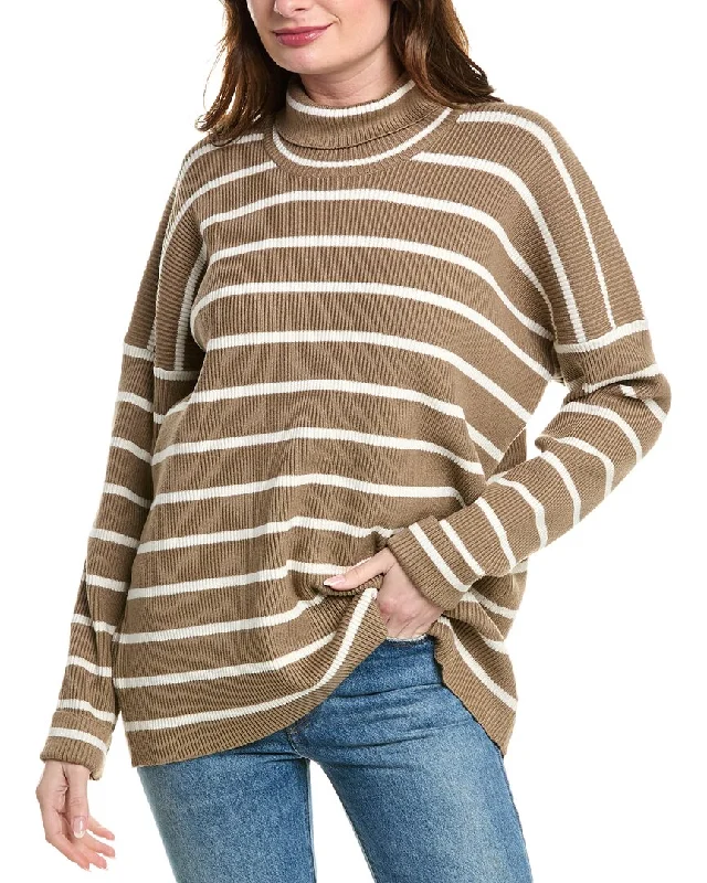 Shop Ladies Clothes Splendid x @Cellajaneblog Stripe Turtleneck Sweater