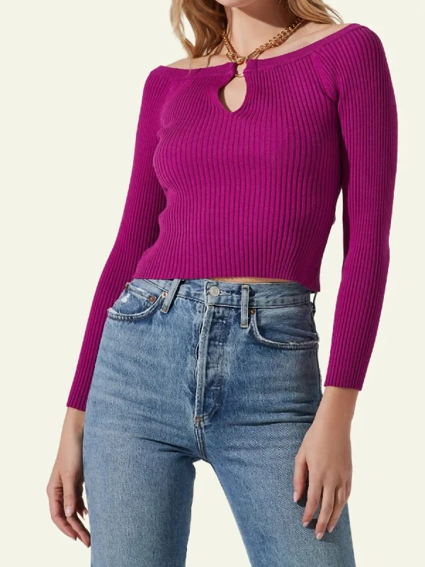 Fashion-forward Women's Wear Penelope Sweater In Fuchsia