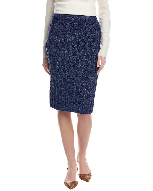 Timeless Women's Clothing St. John Rib Crochet Knit Skirt