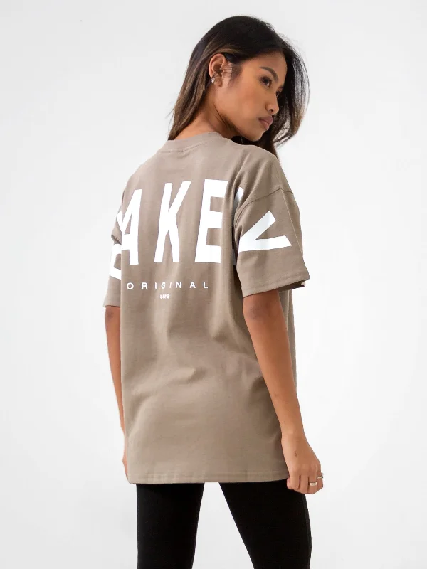 Affordable Trendy Clothes For Women Isabel Oversized T-Shirt - Taupe