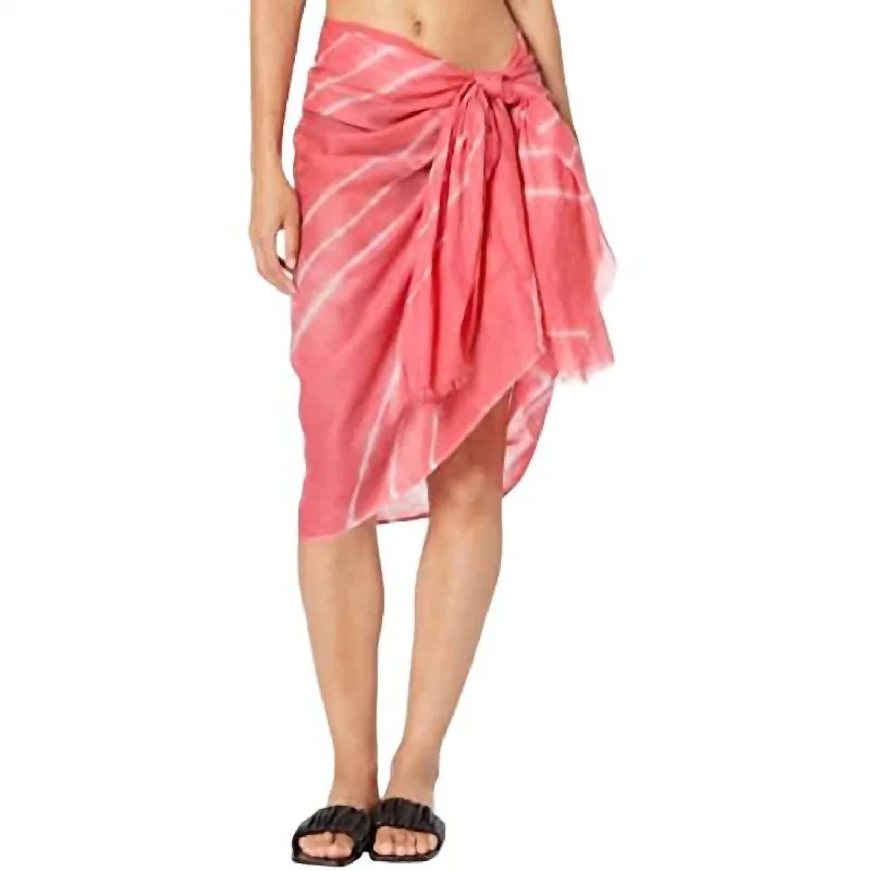 Women's Holiday Clothing Tie Dye Sarong In Pink