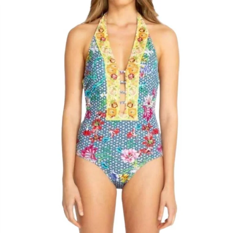 Online Clothing Stores Dolce Print Seaton Swim Onepiece In Multi