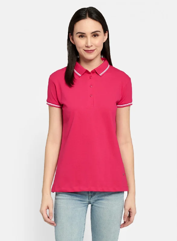 Big Sale Event Womens Pink Plain T-Shirt